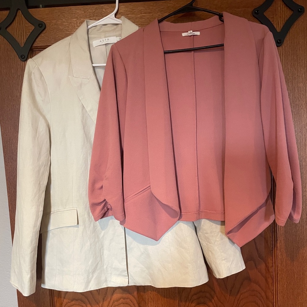 2 women’s size large blazers, professional workwear